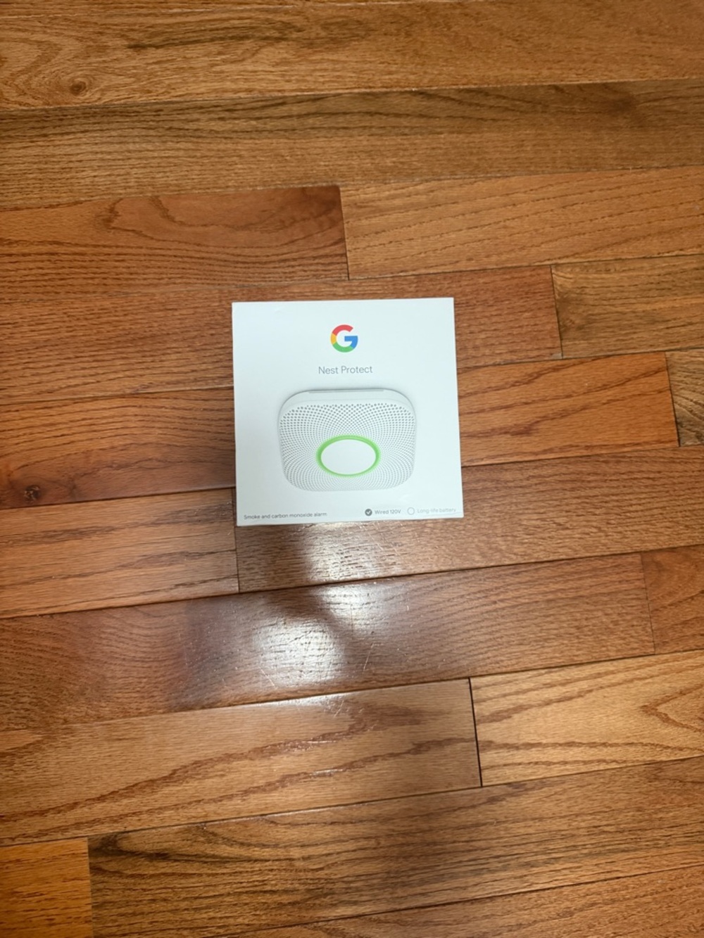 Google Nest Protect Smoke & CO Alarm - White with Green Ring